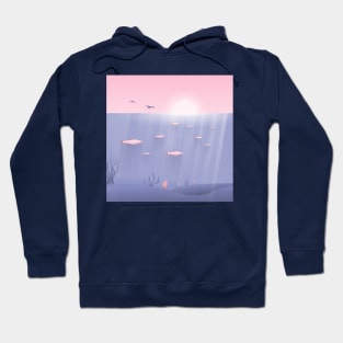 Sea landscape underwater Hoodie